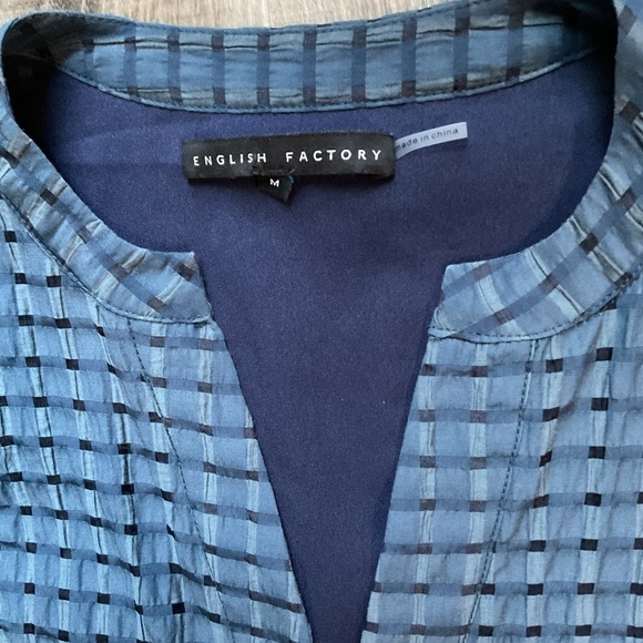 The English Factory Gingham Tiered Mini Dress Size Medium - Picture 5 of 7